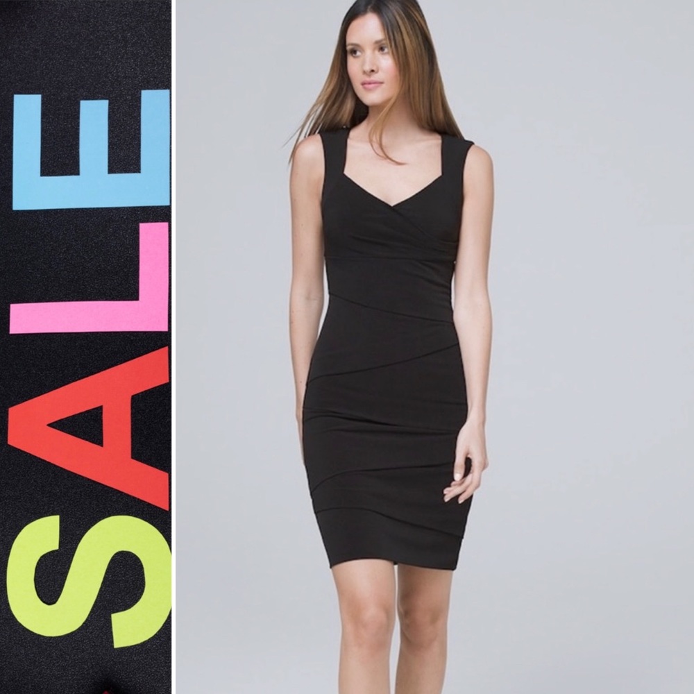 WHBM INSTANTLY SLIMMING BLACK TANK DRESS